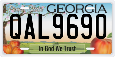 GA license plate QAL9690