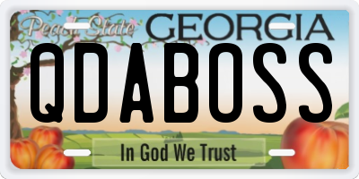GA license plate QDABOSS