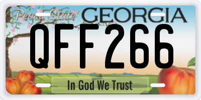 GA license plate QFF266