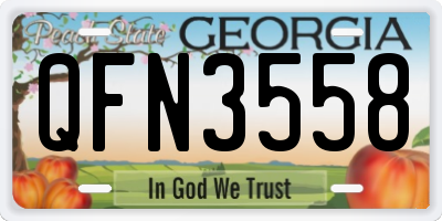 GA license plate QFN3558