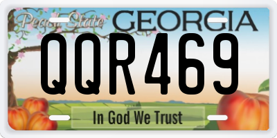 GA license plate QQR469