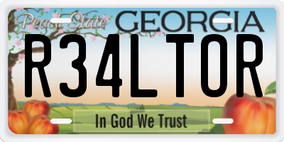 GA license plate R34LTOR