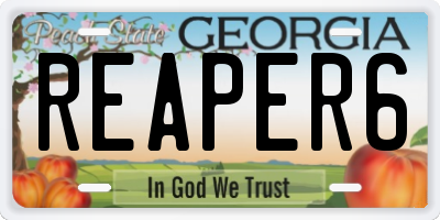 GA license plate REAPER6