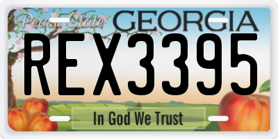 GA license plate REX3395