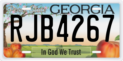 GA license plate RJB4267