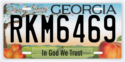 GA license plate RKM6469