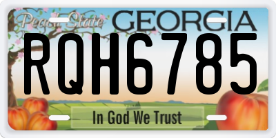 GA license plate RQH6785