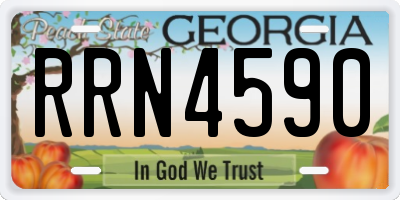 GA license plate RRN4590