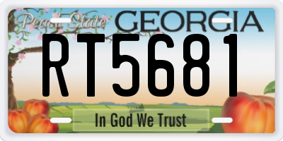 GA license plate RT5681