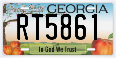 GA license plate RT5861