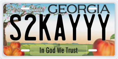 GA license plate S2KAYYY