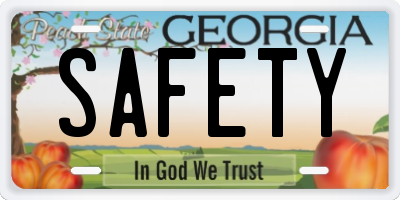 GA license plate SAFETY