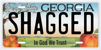 GA license plate SHAGGED