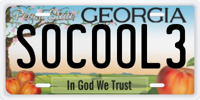 GA license plate SOCOOL3