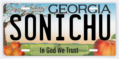 GA license plate SONICHU