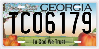 GA license plate TC06179