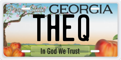 GA license plate THEQ