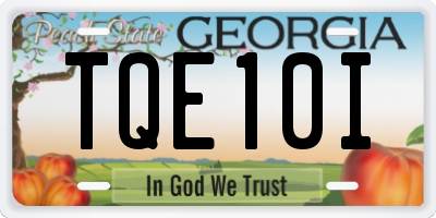 GA license plate TQE10I