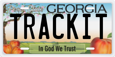 GA license plate TRACKIT