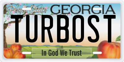 GA license plate TURBOST