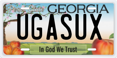 GA license plate UGASUX