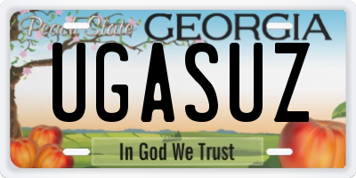 GA license plate UGASUZ