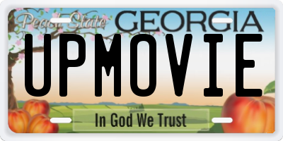 GA license plate UPMOVIE