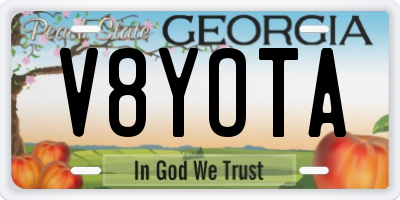 GA license plate V8YOTA