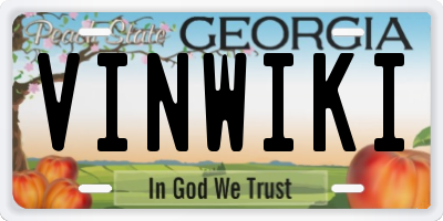 GA license plate VINWIKI