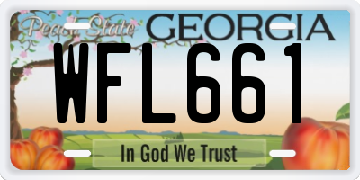 GA license plate WFL661