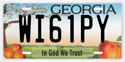 GA license plate WI61PY