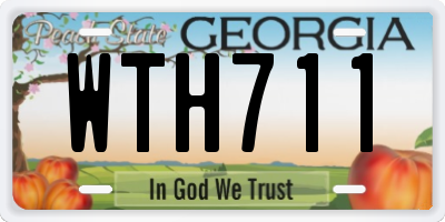 GA license plate WTH711