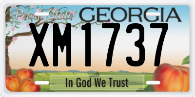 GA license plate XM1737