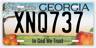 GA license plate XNQ737