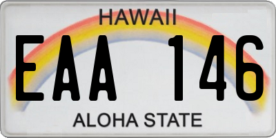 HI license plate EAA146