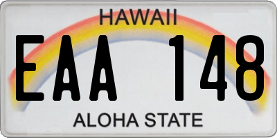 HI license plate EAA148