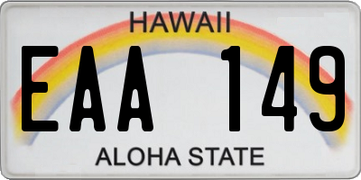 HI license plate EAA149