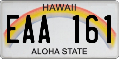 HI license plate EAA161