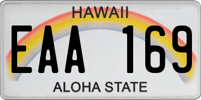 HI license plate EAA169