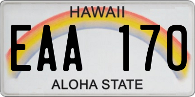 HI license plate EAA170