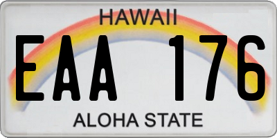 HI license plate EAA176