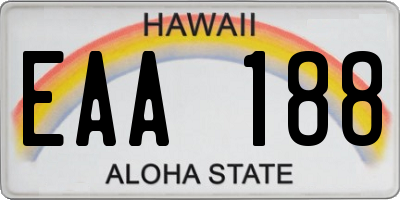 HI license plate EAA188