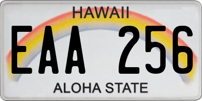 HI license plate EAA256