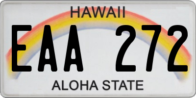 HI license plate EAA272