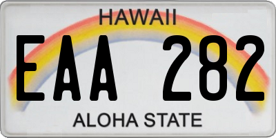 HI license plate EAA282