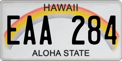 HI license plate EAA284