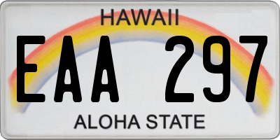 HI license plate EAA297