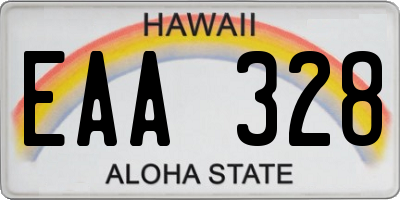 HI license plate EAA328