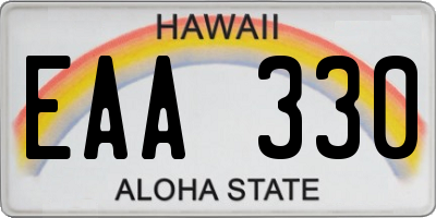 HI license plate EAA330