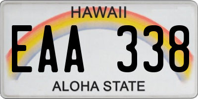 HI license plate EAA338